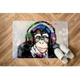 thumbnail image 6 of Banksy Rug, Thinking Monkey Rug, Animal Rug, Bedroom Rug, Headphone Monkey Rug, Gift For Him Rugs, Banksy Thinking Monkey Rugs, Runner Rug, 2.6'x9.2' - 80x280 cm, 6 of 8