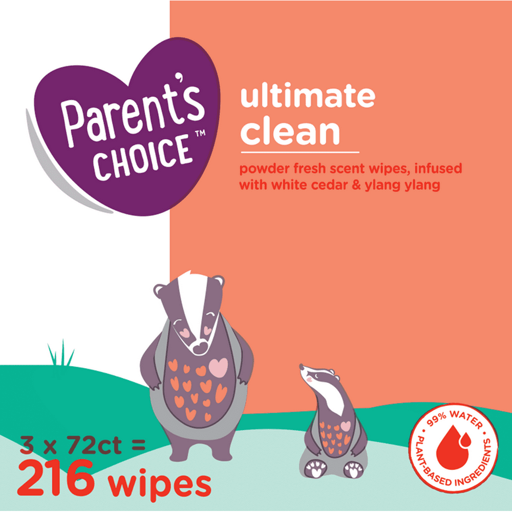 Parent's Choice Ultimate Clean Baby Wipes, Fresh Scent, 3 FlipTop