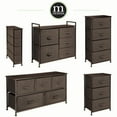 thumbnail image 6 of mDesign Storage Dresser Furniture, 5 Removable Fabric Drawers - Espresso Brown, 6 of 8