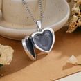 thumbnail image 3 of Birth Flower Locket Necklace for Women 925 Sterling Silver Flower Butterfly Heart Photo Locket Necklaces Birthday Jewelry Gifts for Mom Daughter Wife Sister, 3 of 6