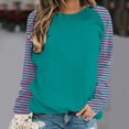 thumbnail image 2 of hotojiny Sweatshirt for Women Long Sleeve Crew Neck Casual Pullover Tops Fall Fashion Color Block Loose Sweatshirts, 2 of 4