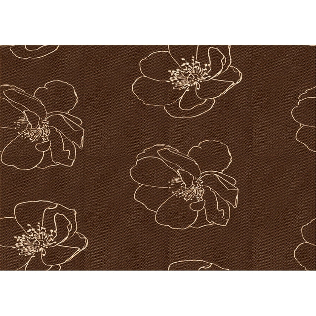 Ahgly Company Machine Washable Indoor Rectangle Transitional Saddle Brown Area Rugs, 2' x 5'