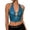 A-Blue1854, variant on Womens Tank Tops Faux Leather Halter Neck Sleeveless Camisole O Ring Cutout Cropped Night Out Tops