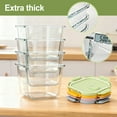 thumbnail image 3 of 8 Pcs Glass Food Storage Containers with Lids, 4 Cup Airtight Soup Bowl, Square Meal Prep Jar for Fruit, Lunch, Freezer Microwave Safe, 3 of 9