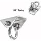 thumbnail image 3 of Gancho de Techo, Suspensión de Rotación de 180° de Acero Inoxidable de Alta Resistencia, Capacidad de 450 KG, para Juegos de Madera de Concreto, Silla Colgante, Lámpara Colgante, Hamaca, Yoga, con 4, 3 of 5