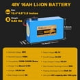 thumbnail image 3 of Ebike Battery 48V 16AH Lithium Battery Pack with 30A BMS for Electric Scooter Bicycles Motorcycle, 3 of 16