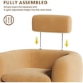 thumbnail image 7 of Cozy Home Oversized Swivel Barrel Chair, Modern Comfy Accent Armchair, 360° Lounge Chair, Camel Brown, 7 of 7