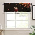 thumbnail image 2 of JOOCAR Polyester Window Valance Curtain with Cat and Autumn Leaves Design for Home Kitchen Living Room Bedroom Bathroom Decor 54x18 inch, 2 of 4
