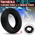 thumbnail image 3 of Front Rear Tire+Inner Tube 90/65/6.5 110/50/6.5 for 47cc 49cc Mini Pocket Bike, 3 of 6