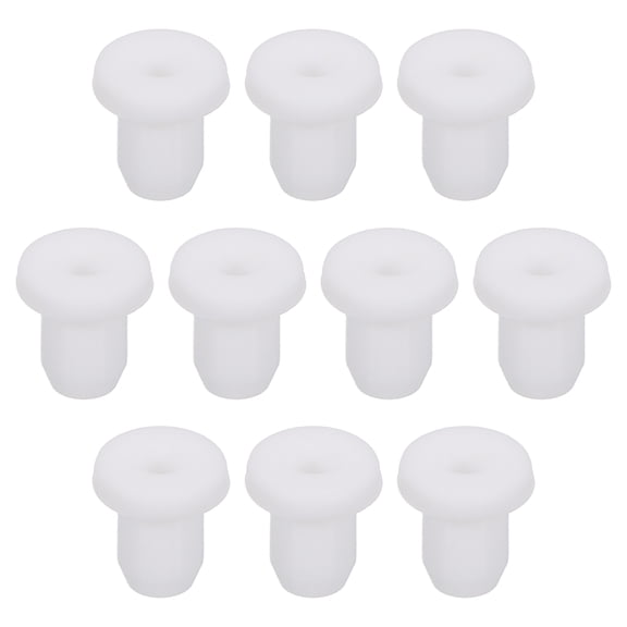 10Pcs T Type Rubber Grommet Mount Dia 5mm ID 3mm H 8.5mm Seal Protection Flexible Hole Plugs White