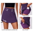 thumbnail image 4 of Pinspark Womens Golf Skirt Elastic High Waist Tennis Skort Wide Waistband Sport Skirts Weightless Workout Skorts for Pickleball Workout Running, 4 of 6