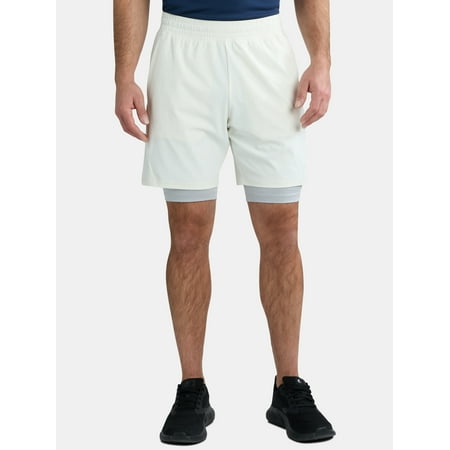 Athletic Works Men's and Big Men's 2 in 1 Gym Shorts with Liner, 6" & 8" Inseams, Sizes S-3XL