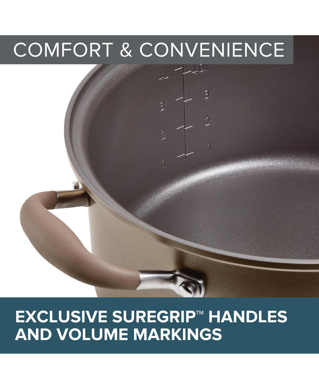 Anolon Advanced Home 2 Piece Nonstick Cookware Pots and Pans Set, Bronze