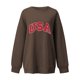 thumbnail image 2 of Gibobby Sudadera de mujer Sudaderas de Navidad para mujer cuello redondo manga larga blusa de gran tamaño(Café,G), 2 of 4