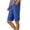 Blue, variant on Women's Bermuda Shorts High Waisted Knee Length Wide Leg Shorts with Pockets Summer Casual Wear Side Open Bottoms Streetwear