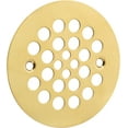 thumbnail image 6 of 4-1/4“ Shower Strainer Drain Trim Set, Screw-in Shower Strainer Drain Cover, Plastic-Oddities Style Replacement Strainer Grid,Machine & Self-Tapping Screws Included (Brushed Gold), 6 of 7
