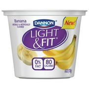 Dannon Light & Fit Banana Yogurt, 6 Oz.