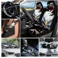 thumbnail image 2 of Yuyamidu Eagle Car Seat Cover Split Covers American Flag Auto Steering Wheel Cover Seat Belt Pads Car Sun Shade Rearview Mirror Cover Cup Holder Key Chain Gear Shift Cover Hand Brake Cover 16 PCS, 2 of 7