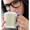 thumbnail image 2 of 3dRose, Cute Yellow and White Bees and Bee Hives Pattern, 15oz Two-Tone Blue Mug, 2 of 7