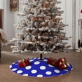thumbnail image 4 of Fotbe Blue And White Polka Dot Pattern Christmas Tree Skirt, Tree Skirts Plush Christmas Decorations, Christmas Tree Skirts Xmas Decorations Holiday Party Decor-30", 4 of 6