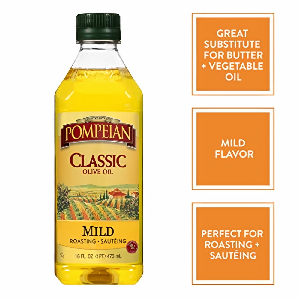 Pompeian Classic Olive Oil Mild 16 fl oz (Pack of 5)