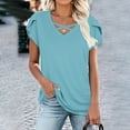 thumbnail image 6 of Xdegoge Same Day Delivery Womens T Shirts Short Sleeve V Neck Tops Summer Fashion Tunic Shirts Loose Dressy Casual Blouses Y2K Plus Size Tees BlUSAs De Mujer En Oferta Returns and Refunds, 6 of 6