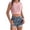 Pink, variant on Women's Crochet Leaf Pattern Cap Sleeve Slim Fit Crop T Shirt, Hollow Out Knitted Top for Summer Beach or Vacation, Breathable and Chic White M