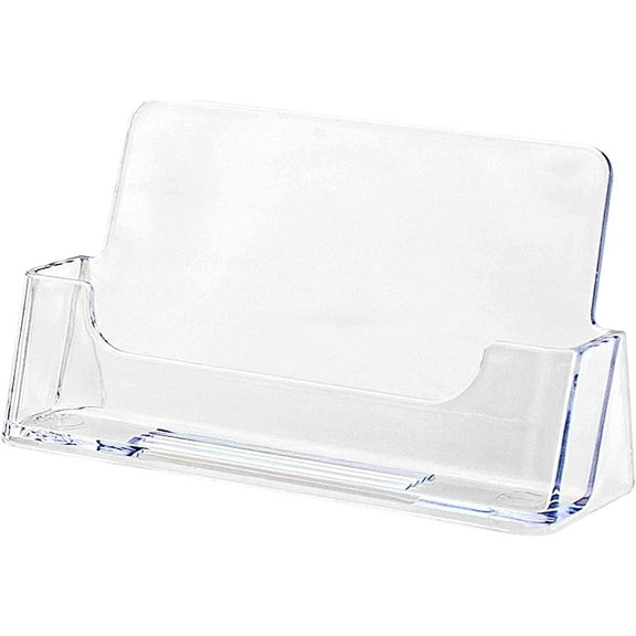 12 Pack - Clear Plastic Business Card Holder Display