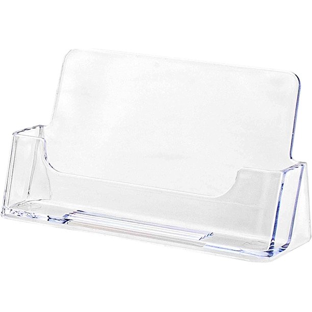 12 Pack Clear Plastic Business Card Holder Display