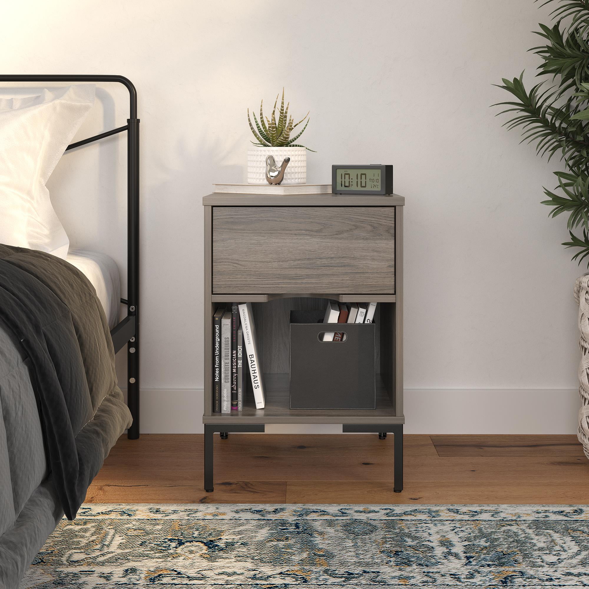 Ameriwood Home Rolland Nightstand, Weathered Oak
