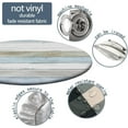 thumbnail image 3 of Elastic Edge Fitted Polyester Round Tablecloths, Vintage Blue White Wood Board Washable Wipeable Table Cover, for Indoor Holiday Family Banquet and Outdoor Patio Use, Fit for 44" Table, 3 of 4