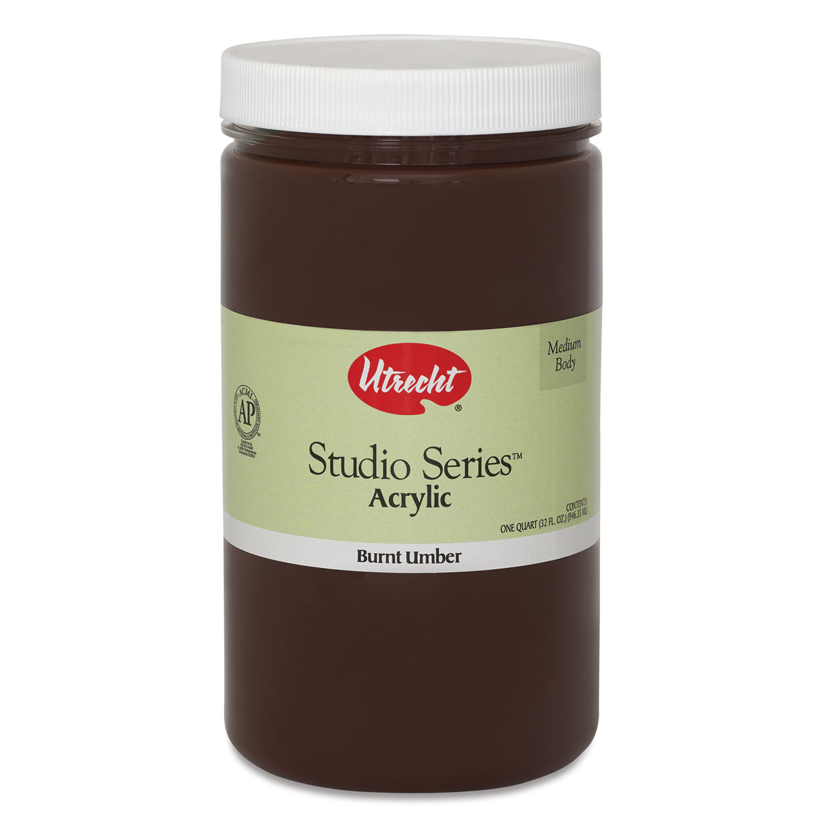 Utrecht Studio Series Acrylic Paint - Burnt Umber, Quart