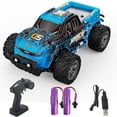 thumbnail image 1 of KF24 1:20 Auto RC para Niños Varones, Control Remoto de 2.4GHz, 2WD Camión Monstruo de Alta Velocidad de Carreras Cars con Luces, Regalos para Cumpleaños, 2 Baterías, 1 of 12