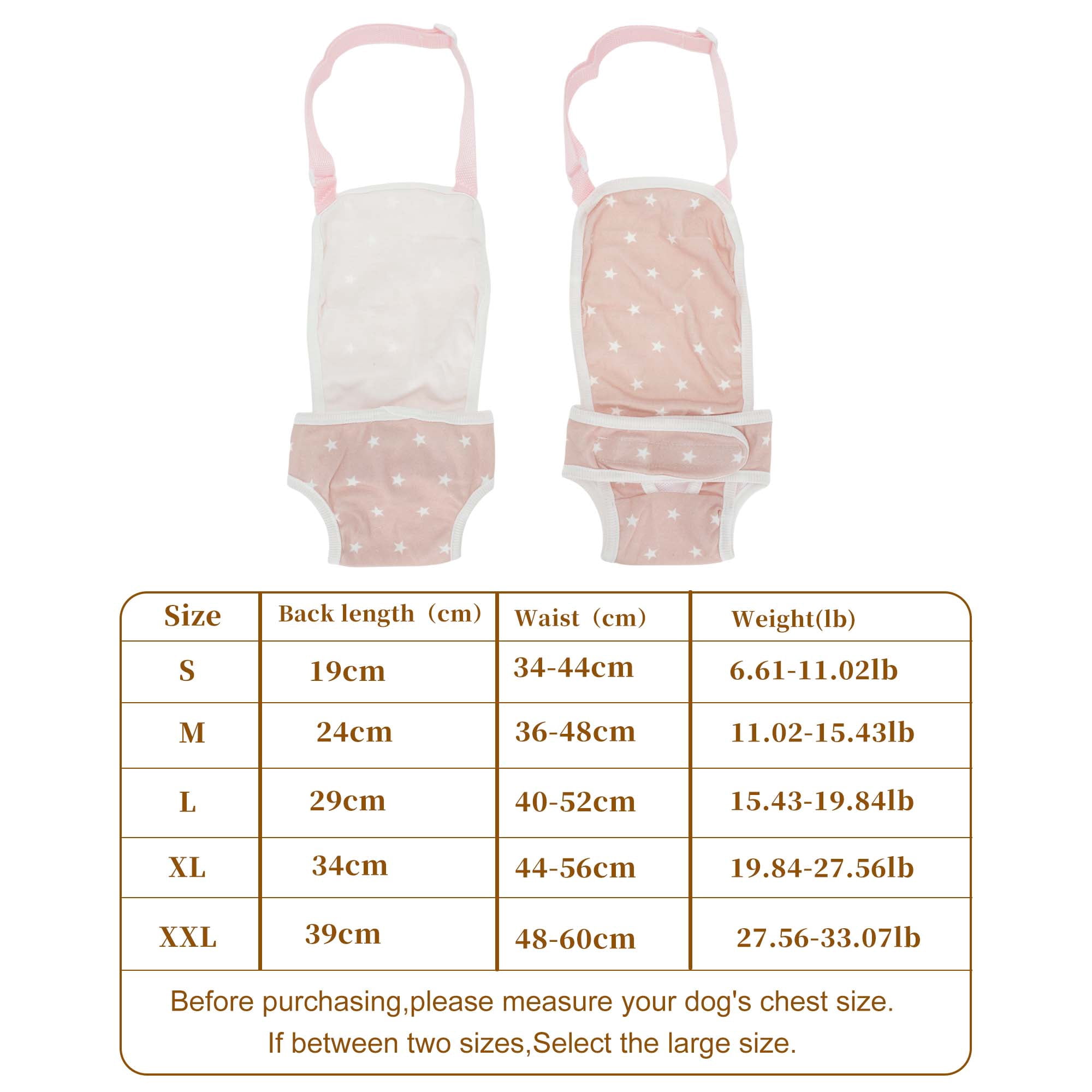 Unique Bargains Dog Diapers for Female Dogs Washable Reusable Pants Pink XXL