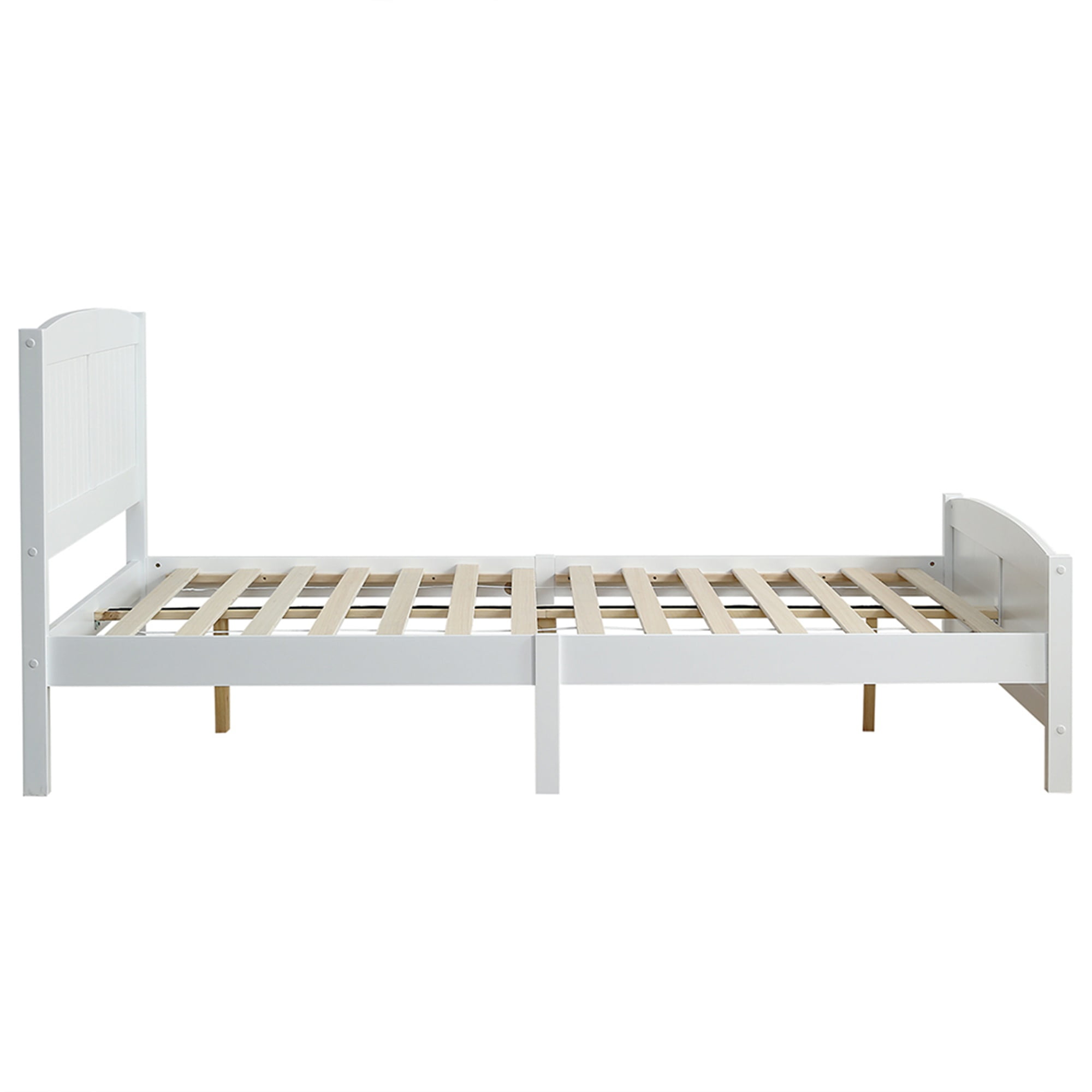 Kadyn Queen Vertical Bed, Queen Bed Frame, Queen Platform Bed Frame, Solid Wood Headboard, Slat Support, White Kadyn Queen Vertical Bed, Queen Bed Frame, Queen Platform Bed Frame, Solid Wood Headboard, Slat Support, White