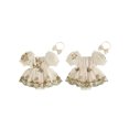 thumbnail image 2 of BemeyourBBs Baby Girls First Birthday Outfit 1st Birthday Party Dress Newborn Fairy Tulle Tutu Romper Dress Fly Sleeve Floral Embroidery Bodysuit Princess Party Cake Smash Dresses Headband, 2 of 9
