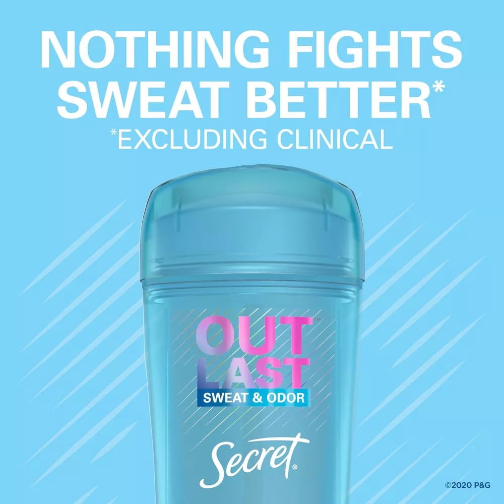 Secret Outlast Clear Gel Antiperspirant Deodorant For Women, Protecting Powder 2.6 Oz. - 2 Pack