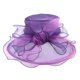 thumbnail image 1 of Sombrero de organza de dos tonos ChicHeadwear para el sol púrpura, 1 of 1