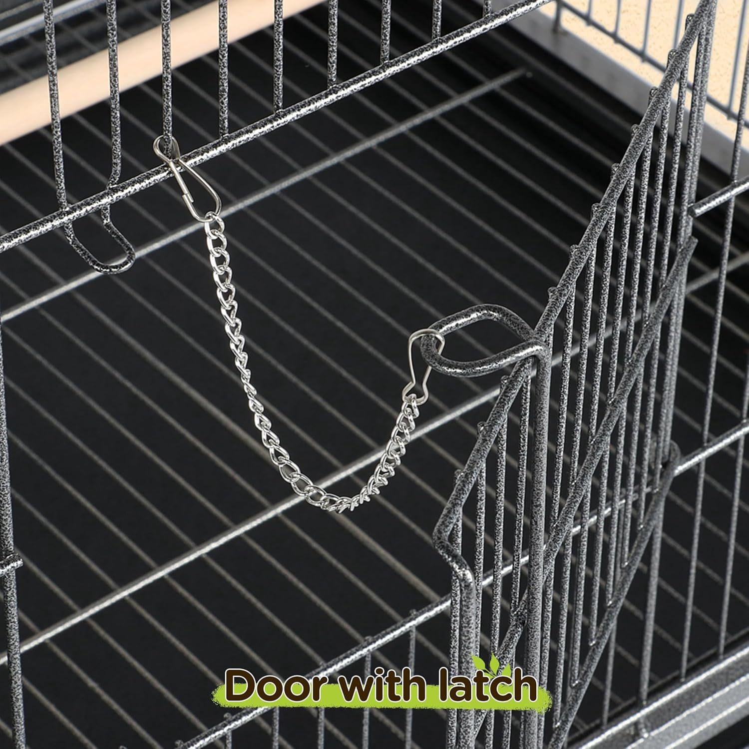 52'' Bird cage w/Perches & Feeders, Large Birdcage with Pull-Out Tray, Rolling Wheels, Extra Storage, Flight Cage for Cockatiel, Parrot, Parakeet, Conure, Budgie, Pigeon Small/Medium Birds