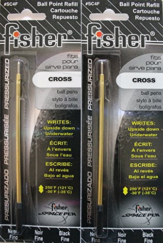 Fisher Space Pens Black Ink Pen Refill Fine Point Cross Carded SC4F for sale online 