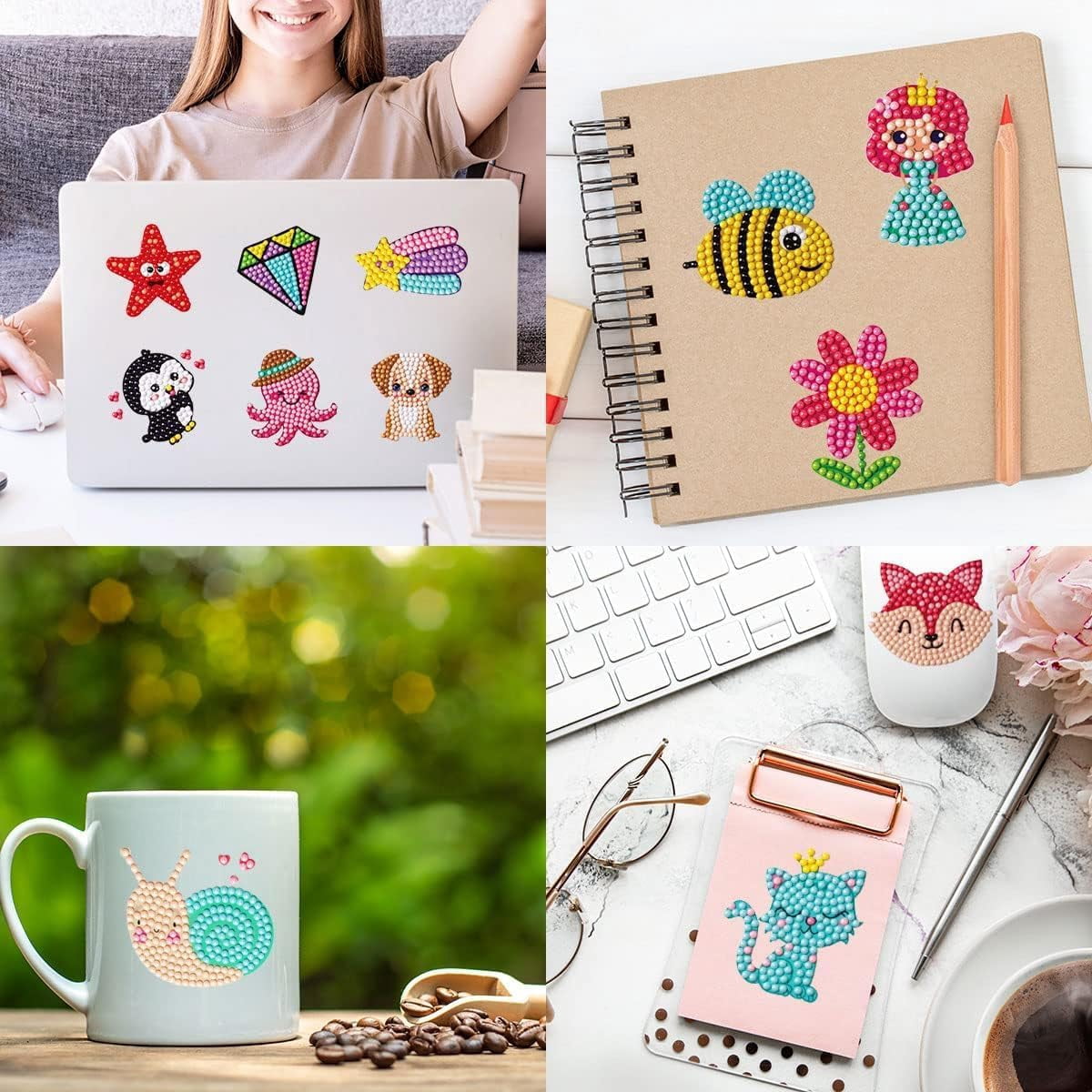 Diamond Art Kits for Kids Boys and Girls Ages 6-8-10-12 Easy to DIY Creative Diamond Art Sticker Craft by Numbers Kits for Kids and Adult Beginners