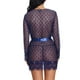 thumbnail image 4 of Mujeres Encaje camisón traje ver a través de V Masajeadores cuello Lencería panty frente abierto Outwear con cinturón, 4 of 6