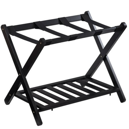 Casual Home Luggage Rack, Walnut A chrome luggage rack from Lancaster Table & Seating is the perfect place for guests to store their luggage and travel bags. Lancaster Table & Seating's chrome luggage rack can hold several different suitcases or pieces of luggage at your hotel, resort, or convention center.5/5(8).