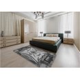 thumbnail image 5 of Ahgly Company Machine Washable Indoor Round Transitional Dark Gray Area Rugs, 6' Round, 5 of 7