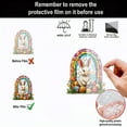 thumbnail image 4 of Lámpara colgante de acrílico, moderna lámpara colgante, de vidrio transparente, con bombillas LED de bajo consumo, para sala de estar y dormitorio, estilo contemporáneo, diseño 2D,, 4 of 7