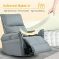 thumbnail image 3 of Oufan Power Rocking Recliner Chair, 270° Swivel Recliner Chairs, Modern Small Rocking Swivel Recliner Chair for Bedroom,Living Room Chair Home Theater Seat,Side Pocket, Gray, 3 of 10
