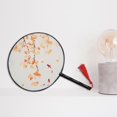 thumbnail image 5 of Vjnyvs 1PC Round Hand Fan Chinese Style Vintage Printing Silk Fan Wedding Party Dance Accessories, 5 of 7