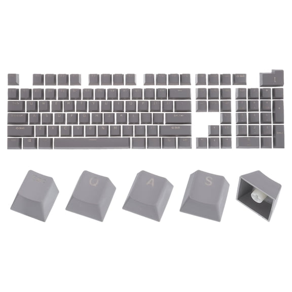104 Key PBT Keycap Set OEM Profile 60% for 61/68/87/98/100/104 Keys Mechanical Keyboard Layout, Grey