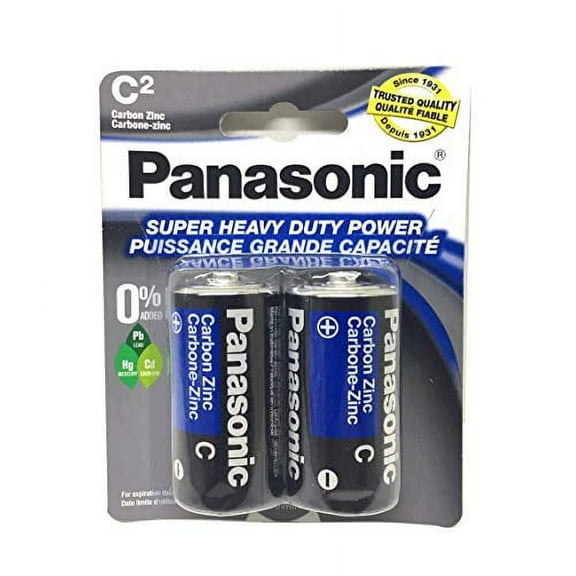 Panasonic UM-2NPA/2B Super Heavy Duty C Batteries - 2 Pack