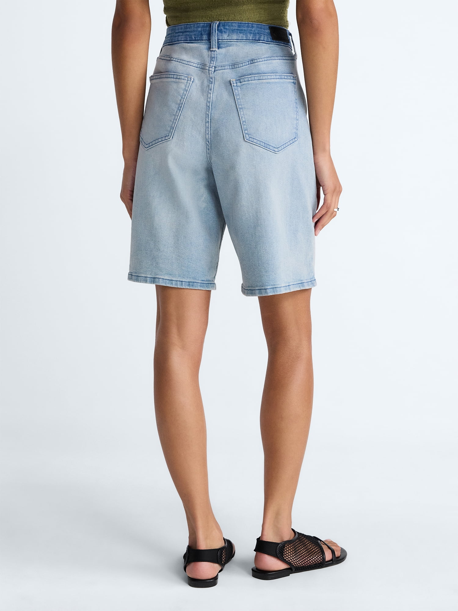 Scoop Women's and Women's Plus Mid-Rise Shorts, 9'' Inseam, Sizes 0-26W